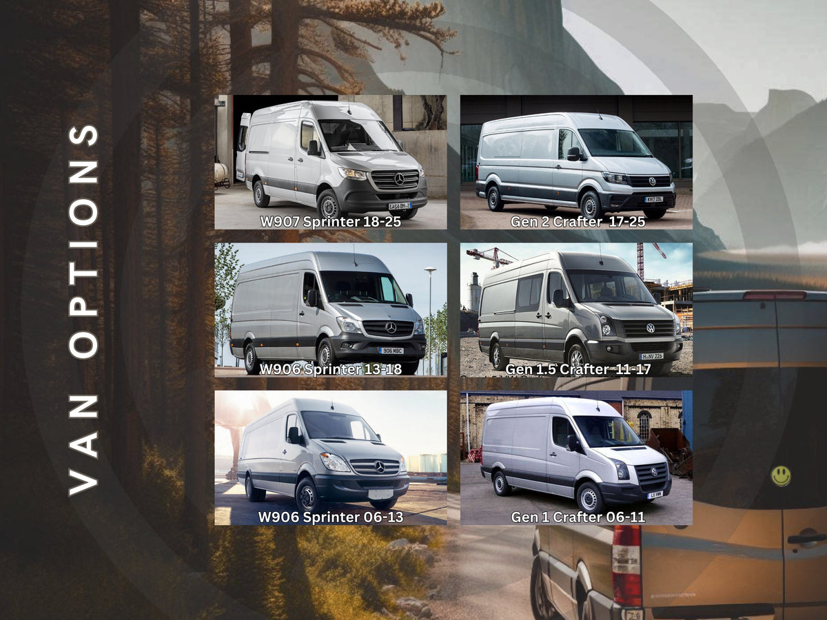 Mountain Rear Door Split Emblem for Mercedes Sprinter & VW Crafter Vans - Durable, Stylish Replacement Badge for Tyre Carrier - Perfect Fit