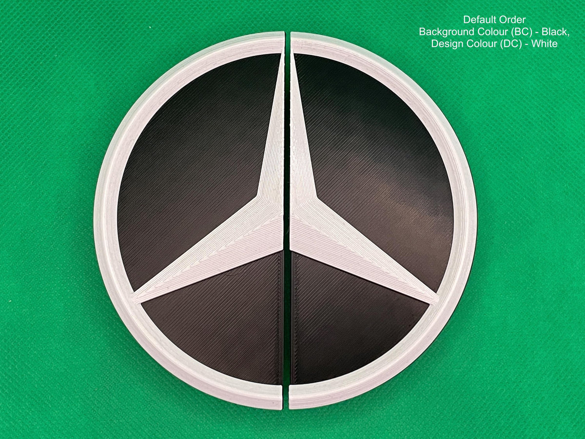 MB Logo Rear Door Split Emblem for Mercedes Sprinter & VW Crafter Vans - Durable, Stylish Replacement Badge for Tyre Carrier - Perfect Fit