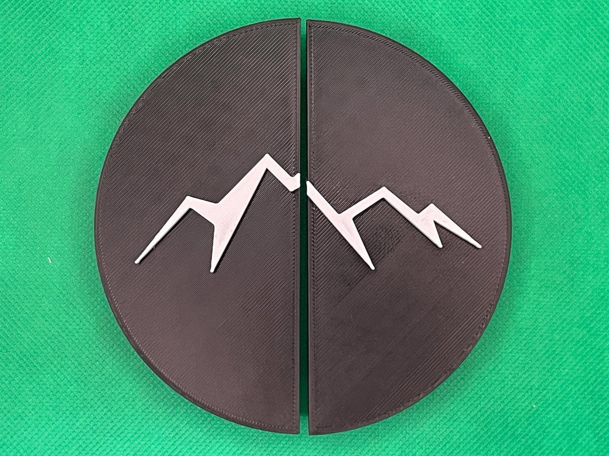 Mountain Rear Door Split Emblem for Mercedes Sprinter & VW Crafter Vans - Durable, Stylish Replacement Badge for Tyre Carrier - Perfect Fit