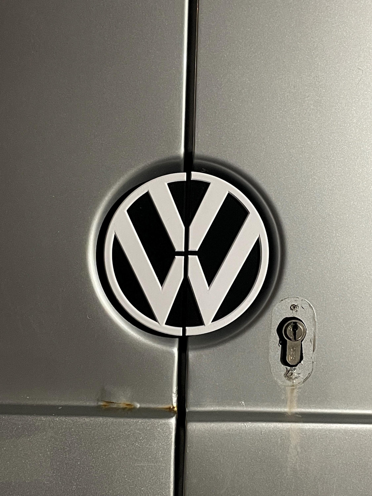 VW Logo Rear Door Split Emblem for Mercedes Sprinter & VW Crafter Vans - Durable, Stylish Replacement Badge for Tyre Carrier - Perfect Fit