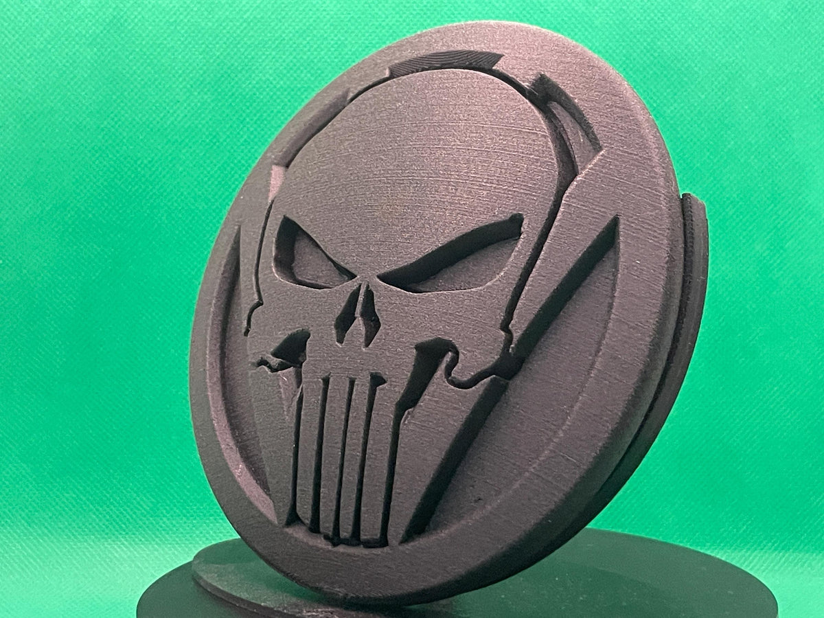 Skull T6 / T5 / Caddy 130mm / 110mm for VW Transporter Vans - Durable, Stylish Replacement Badge - Perfect Fit, Gift, Reversible, Rear Door