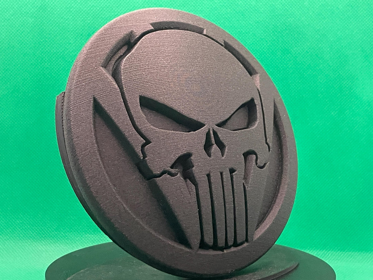 Skull T6 / T5 / Caddy 130mm / 110mm for VW Transporter Vans - Durable, Stylish Replacement Badge - Perfect Fit, Gift, Reversible, Rear Door