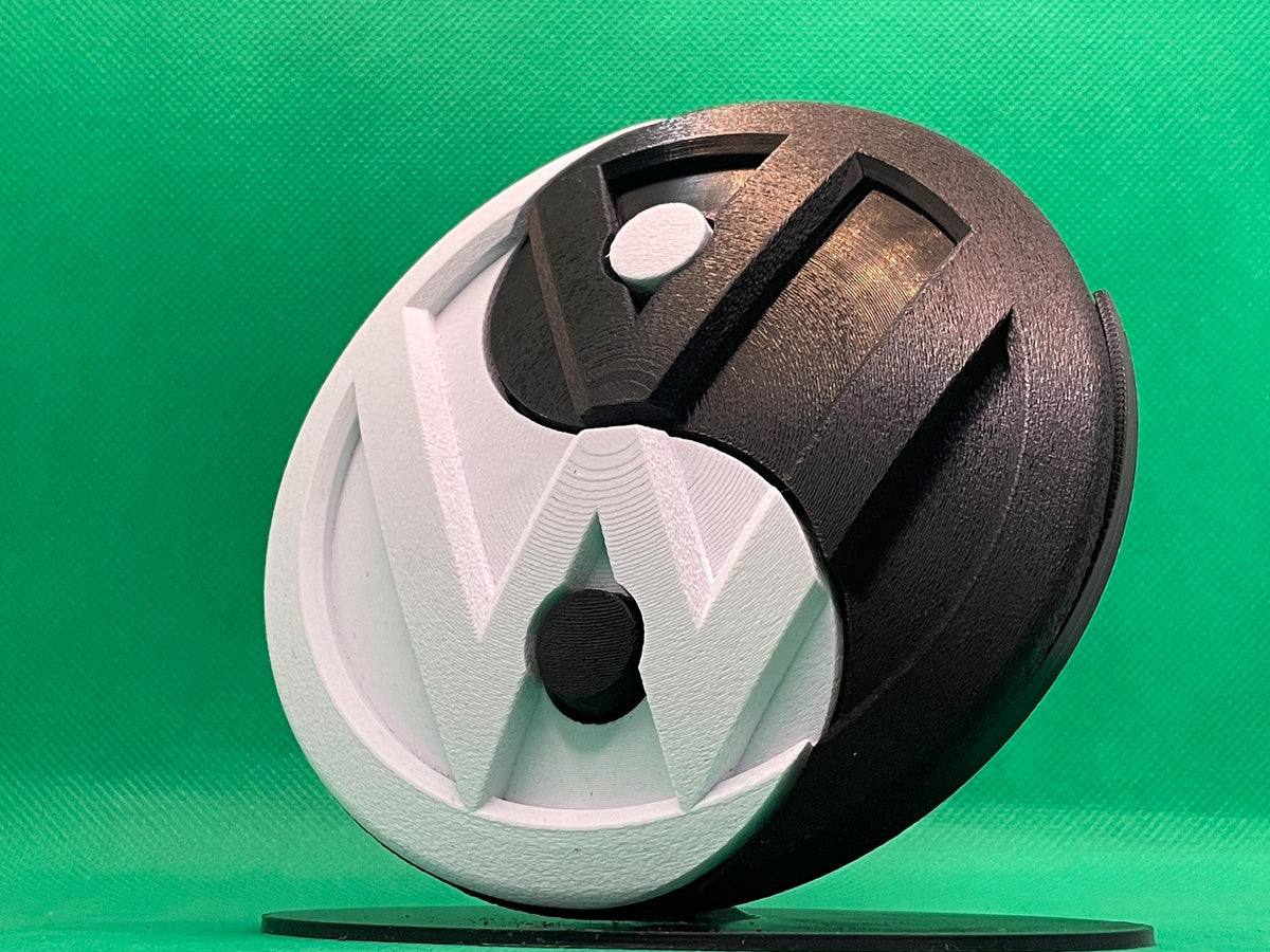 Yin Yang 130mm T5/T6/Caddy for VW Transporter Vans- Durable, Stylish Replacement Badge - Exact Fit, Reversible, Rear Door