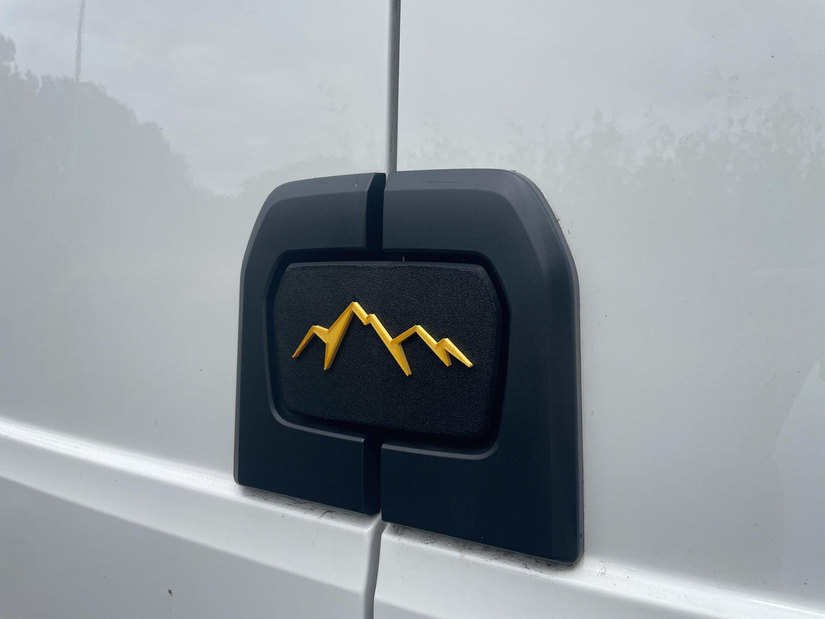 Mountain Rear Door Emblem for MAN TGE - Full Replacement Badge - Direct Fit, Easy Install