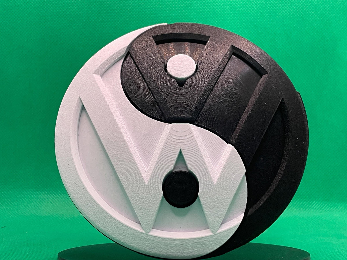 Yin Yang 130mm T5/T6/Caddy for VW Transporter Vans- Durable, Stylish Replacement Badge - Exact Fit, Reversible, Rear Door