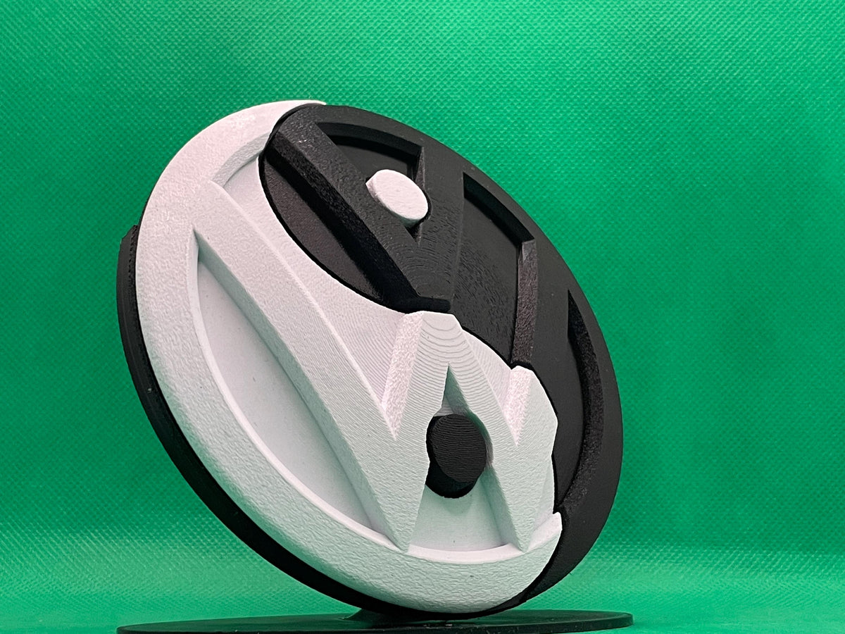 Yin Yang 130mm T5/T6/Caddy for VW Transporter Vans- Durable, Stylish Replacement Badge - Exact Fit, Reversible, Rear Door