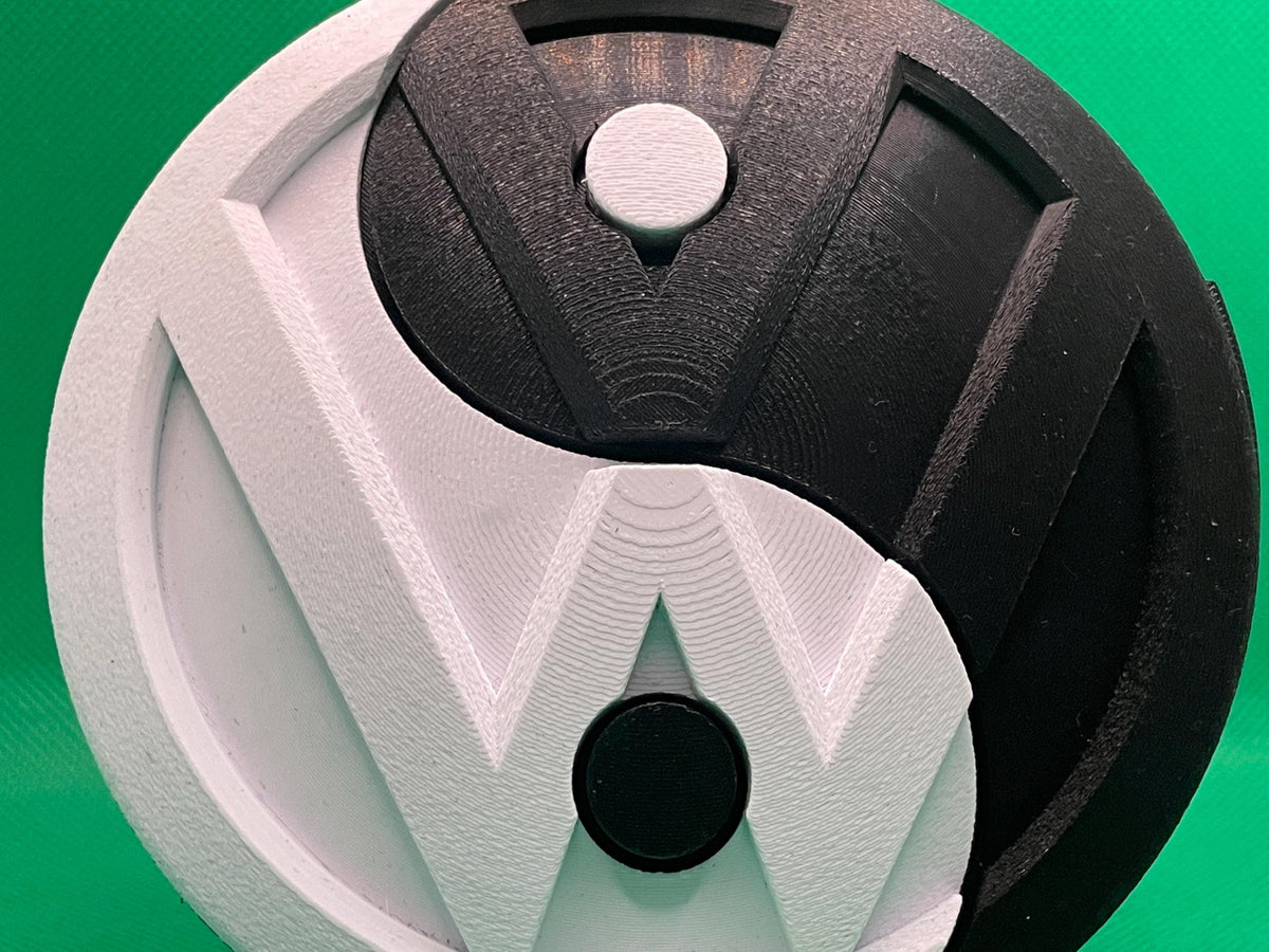 Yin Yang 130mm T5/T6/Caddy for VW Transporter Vans- Durable, Stylish Replacement Badge - Exact Fit, Reversible, Rear Door