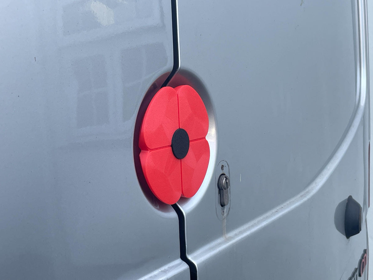 Poppy Rear Door Emblem for Mercedes Sprinter & VW Crafter Vans - Direct Fit, Easy Install