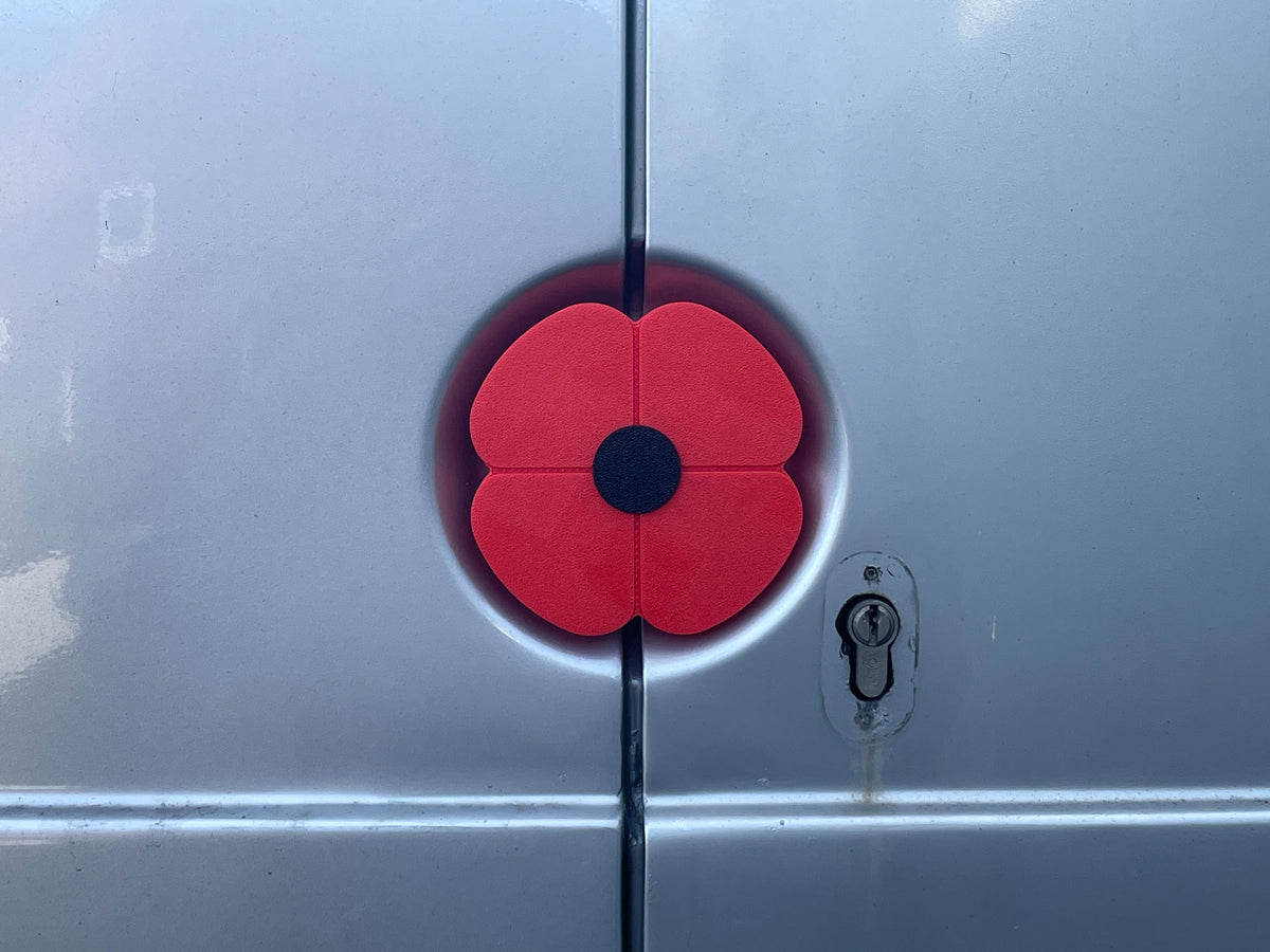Poppy Rear Door Emblem for Mercedes Sprinter & VW Crafter Vans - Direct Fit, Easy Install