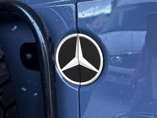 MB Logo Rear Door Split Emblem for Mercedes Sprinter & VW Crafter Vans - Durable, Stylish Replacement Badge for Tyre Carrier - Perfect Fit