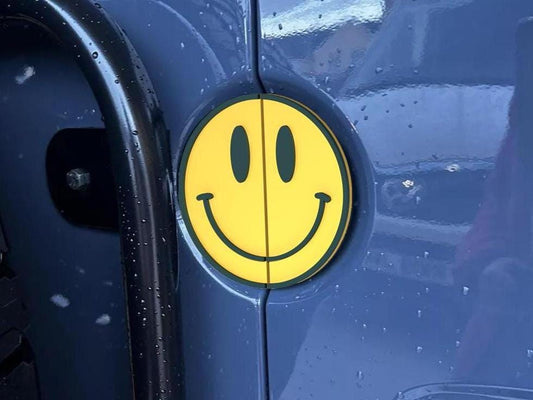 Smiley Face Rear Door Split Emblem for Mercedes Sprinter & VW Crafter - Badge for Tyre Carrier - Direct Fit