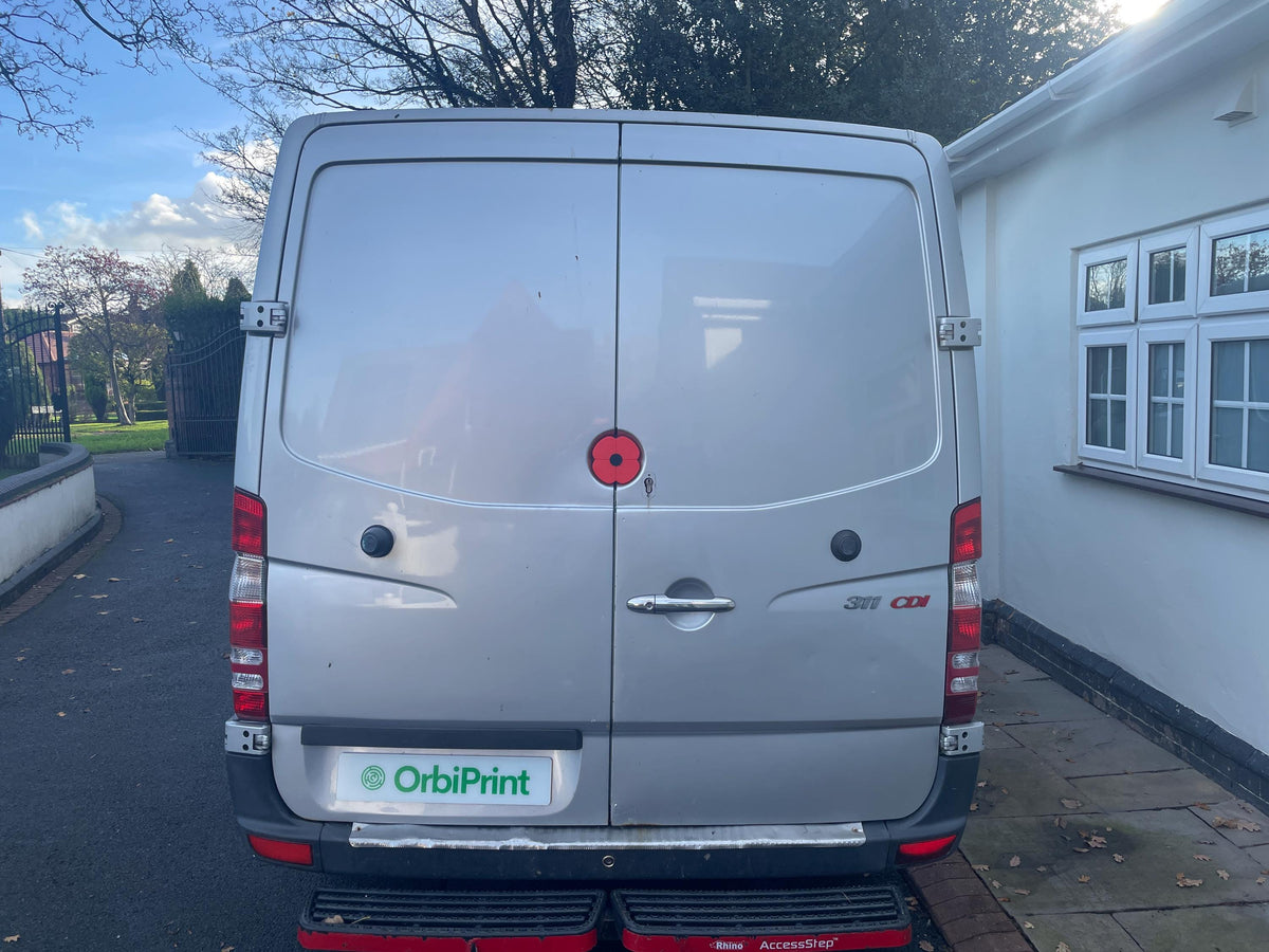 Poppy Rear Door Emblem for Mercedes Sprinter & VW Crafter Vans - Direct Fit, Easy Install