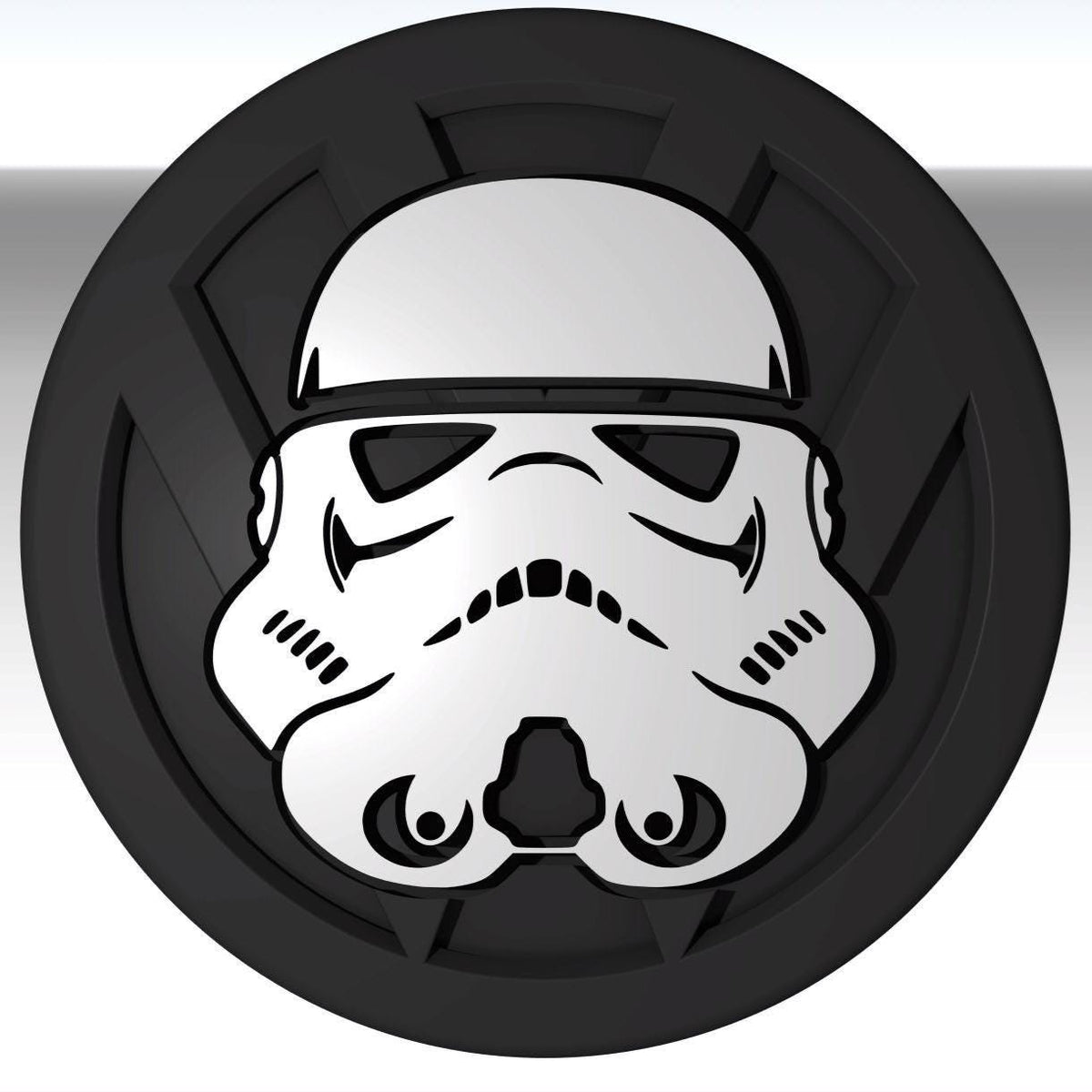 Stormtrooper T6/T5/Caddy 130mm/110mm for VW Transporter Emblem - Durable, Replacement Badge - Factory Fit, Reversible, Rear Door