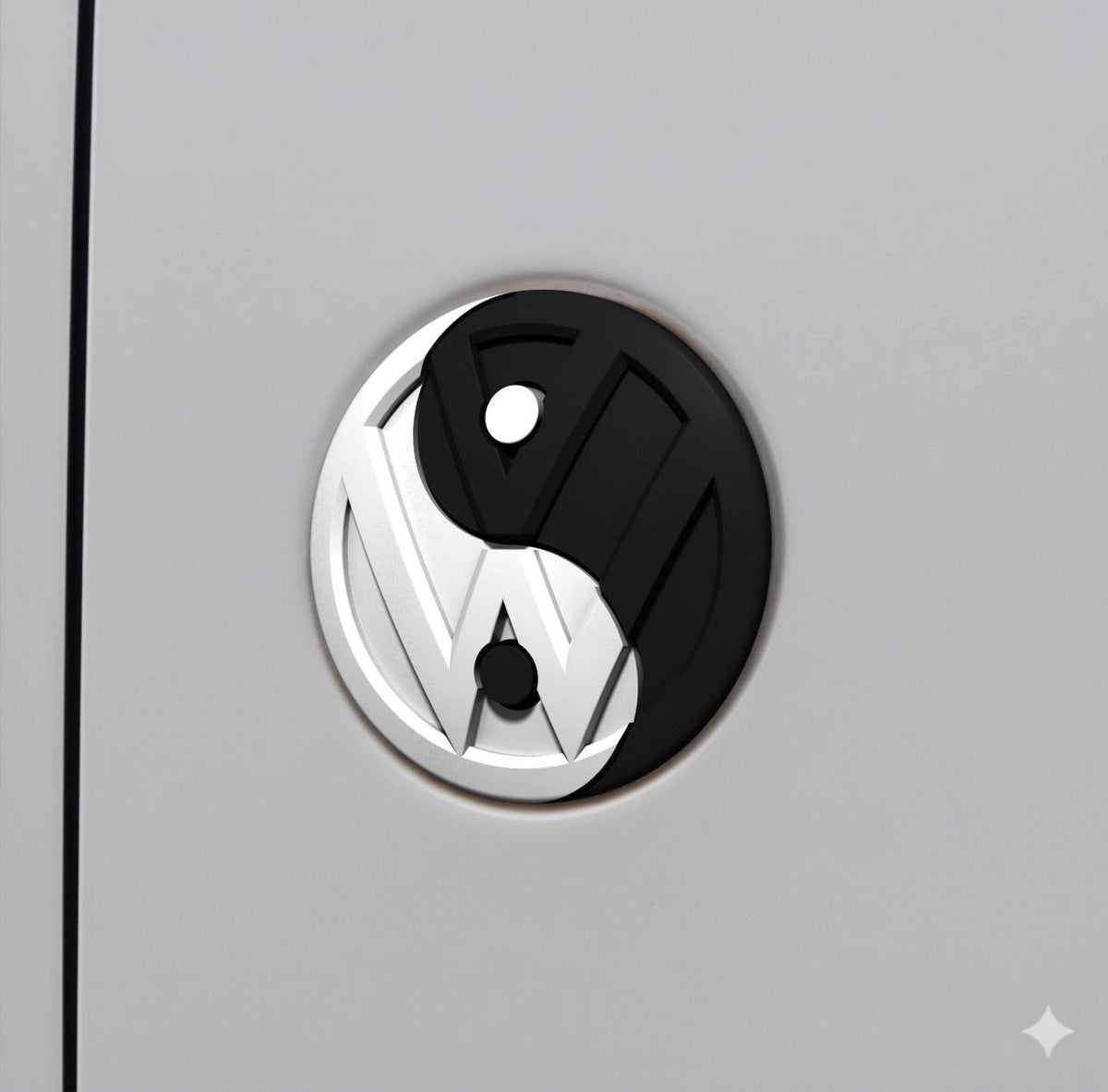 Yin Yang 130mm T5/T6/Caddy for VW Transporter Vans- Durable, Stylish Replacement Badge - Exact Fit, Reversible, Rear Door