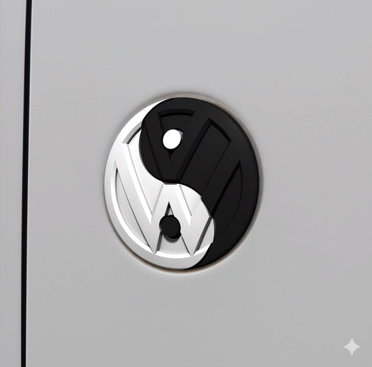 Yin Yang 130mm T5/T6/Caddy for VW Transporter Vans- Durable, Stylish Replacement Badge - Exact Fit, Reversible, Rear Door