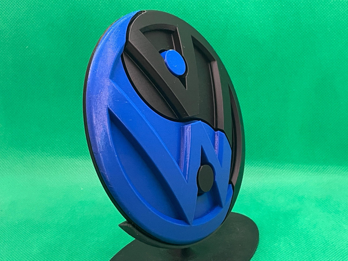 Yin Yang 130mm T5/T6/Caddy for VW Transporter Vans- Durable, Stylish Replacement Badge - Exact Fit, Reversible, Rear Door