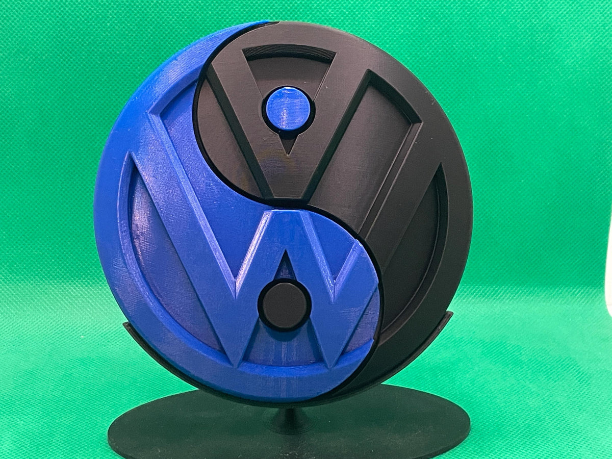 Yin Yang 130mm T5/T6/Caddy for VW Transporter Vans- Durable, Stylish Replacement Badge - Exact Fit, Reversible, Rear Door