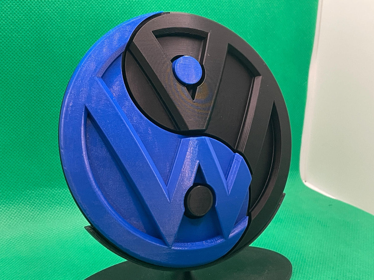 Yin Yang 130mm T5/T6/Caddy for VW Transporter Vans- Durable, Stylish Replacement Badge - Exact Fit, Reversible, Rear Door