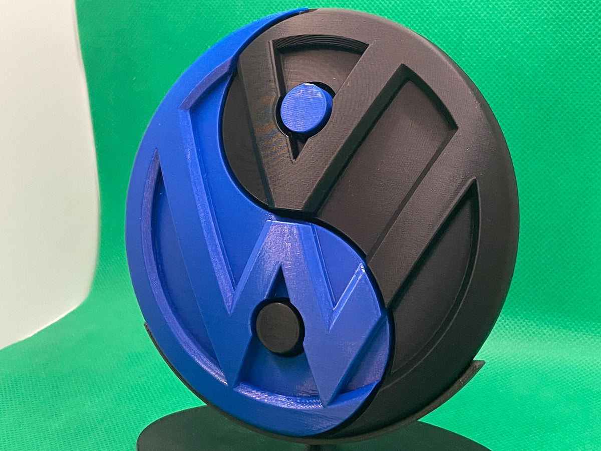 Yin Yang 130mm T5/T6/Caddy for VW Transporter Vans- Durable, Stylish Replacement Badge - Exact Fit, Reversible, Rear Door