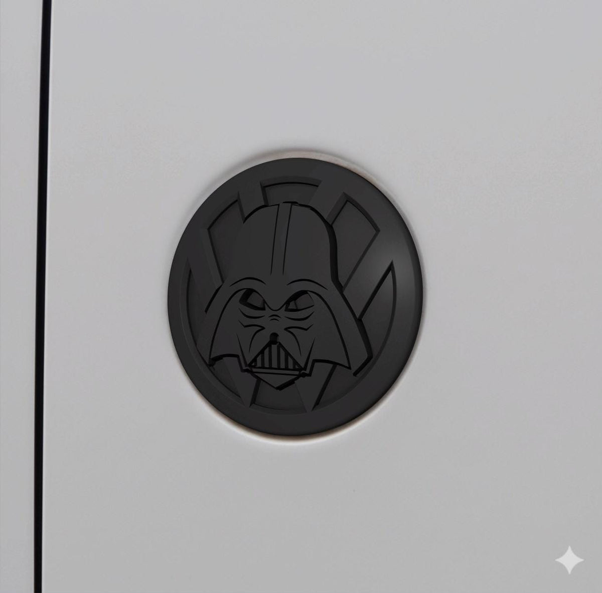 Darth Vader T6/T5/Caddy 130mm/110mm for VW Transporter Emblem - Durable, Replacement Badge - Factory Fit, Reversible, Rear Door