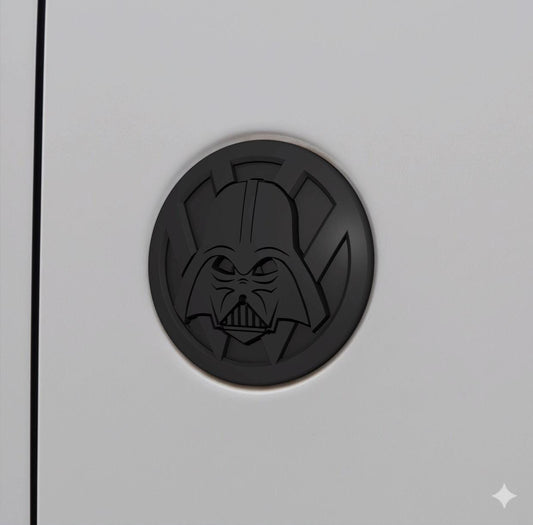 Darth Vader T6/T5/Caddy 130mm/110mm for VW Transporter Emblem - Durable, Replacement Badge - Factory Fit, Reversible, Rear Door