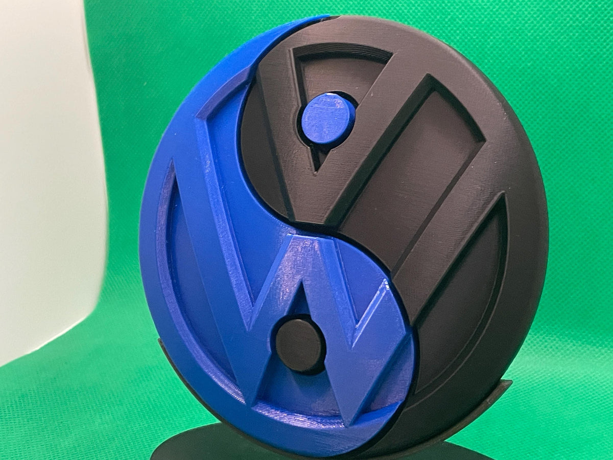 Yin Yang 130mm T5/T6/Caddy for VW Transporter Vans- Durable, Stylish Replacement Badge - Exact Fit, Reversible, Rear Door