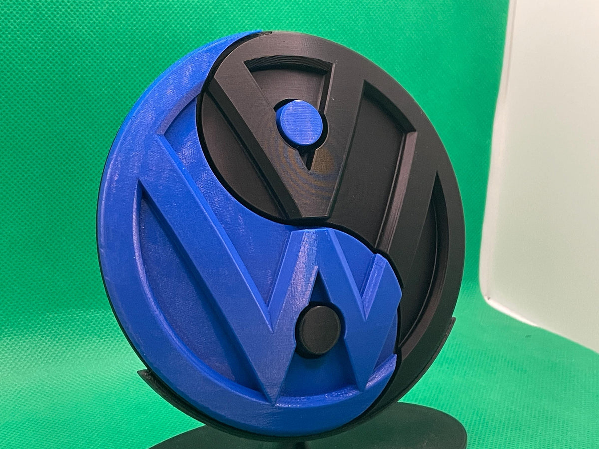 Yin Yang 130mm T5/T6/Caddy for VW Transporter Vans- Durable, Stylish Replacement Badge - Exact Fit, Reversible, Rear Door
