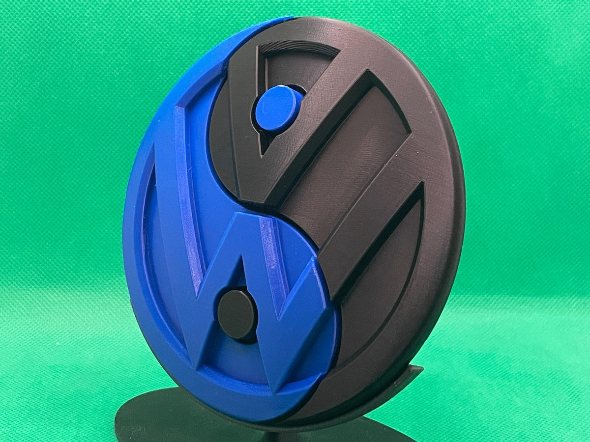 Yin Yang 130mm T5/T6/Caddy for VW Transporter Vans- Durable, Stylish Replacement Badge - Exact Fit, Reversible, Rear Door