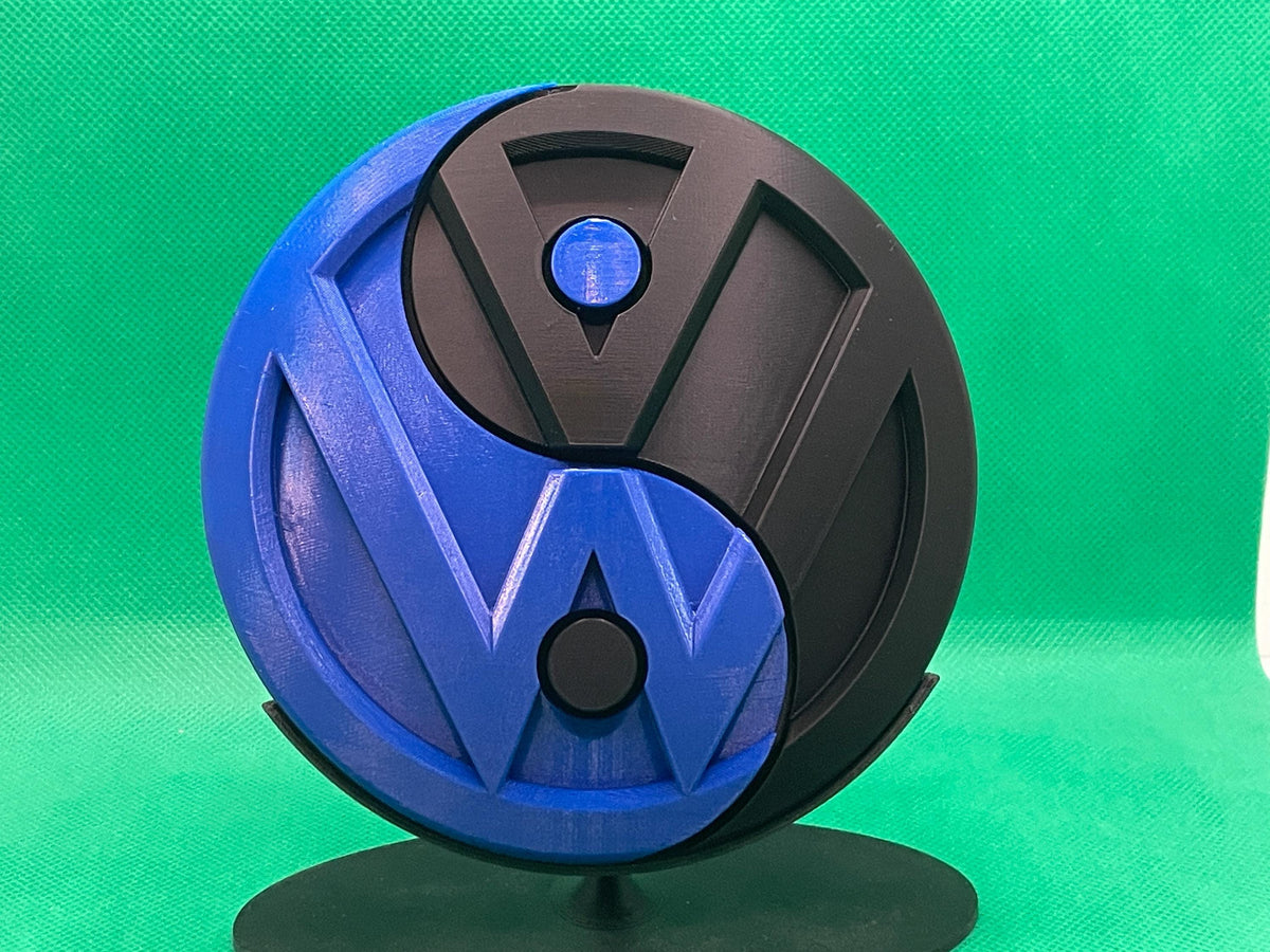 Yin Yang 130mm T5/T6/Caddy for VW Transporter Vans- Durable, Stylish Replacement Badge - Exact Fit, Reversible, Rear Door