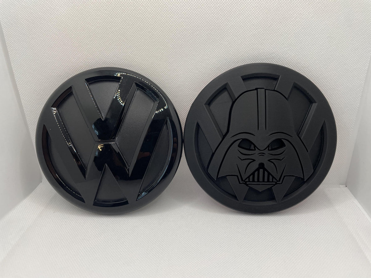 Darth Vader T6/T5/Caddy 130mm/110mm for VW Transporter Emblem - Durable, Replacement Badge - Factory Fit, Reversible, Rear Door