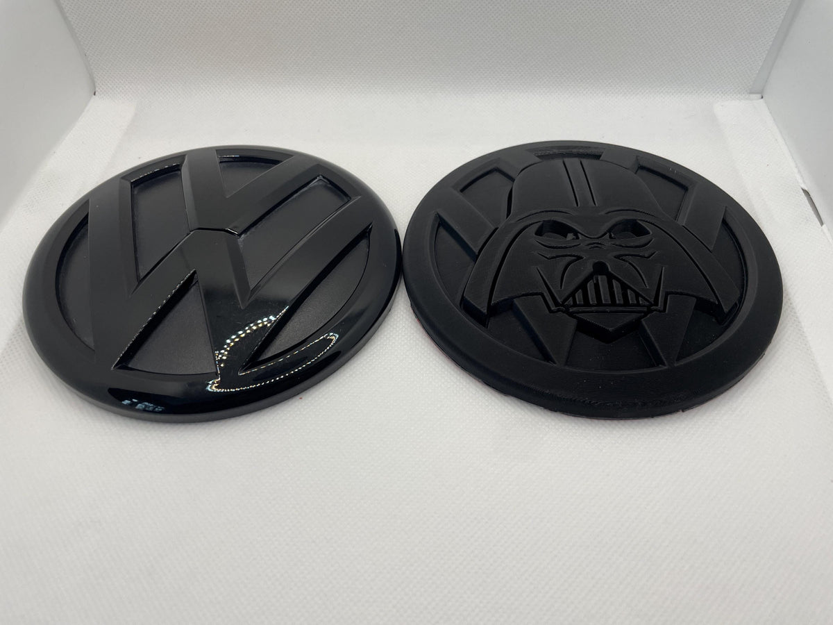 Darth Vader T6/T5/Caddy 130mm/110mm for VW Transporter Emblem - Durable, Replacement Badge - Factory Fit, Reversible, Rear Door
