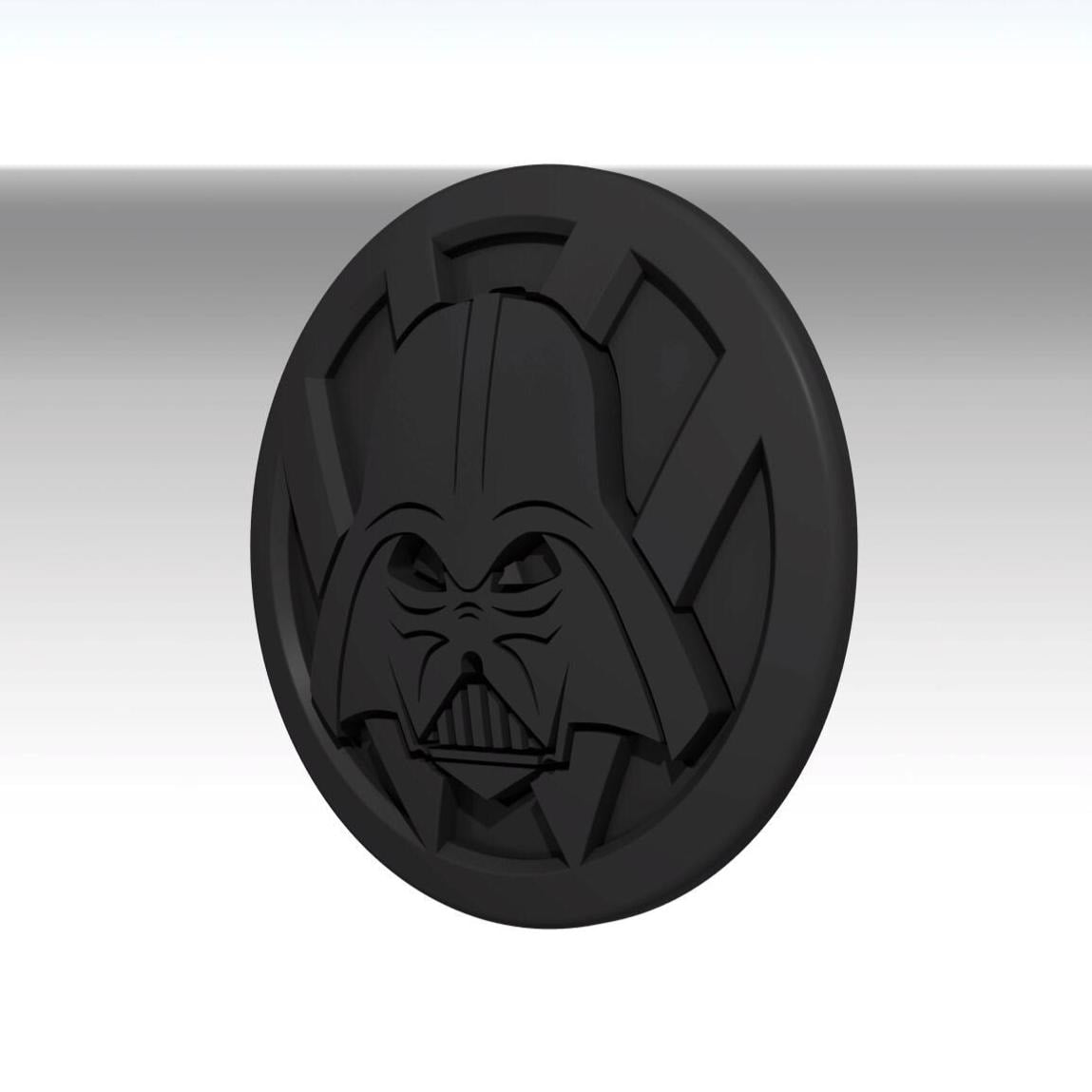 Darth Vader T6/T5/Caddy 130mm/110mm for VW Transporter Emblem - Durable, Replacement Badge - Factory Fit, Reversible, Rear Door