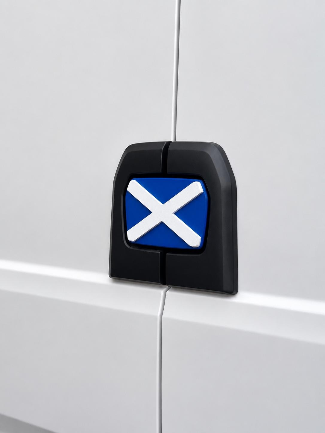 Blue Saltire Emblem for MAN TGE - Durable, Stylish Replacement Badge - Perfect Fit, Easy Install