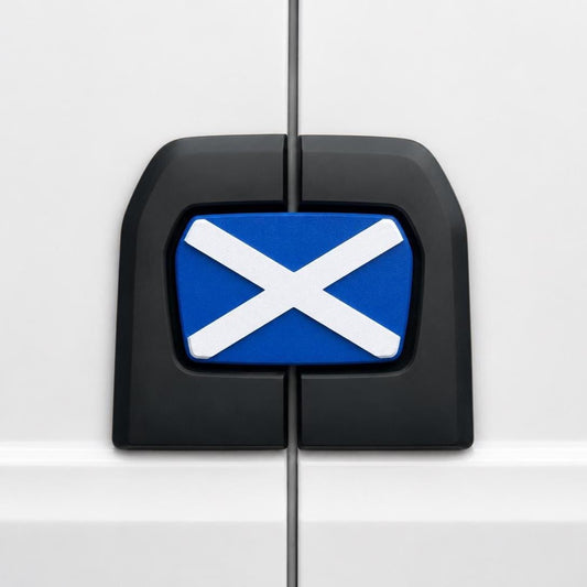 Blue Saltire Emblem for MAN TGE - Durable, Stylish Replacement Badge - Perfect Fit, Easy Install