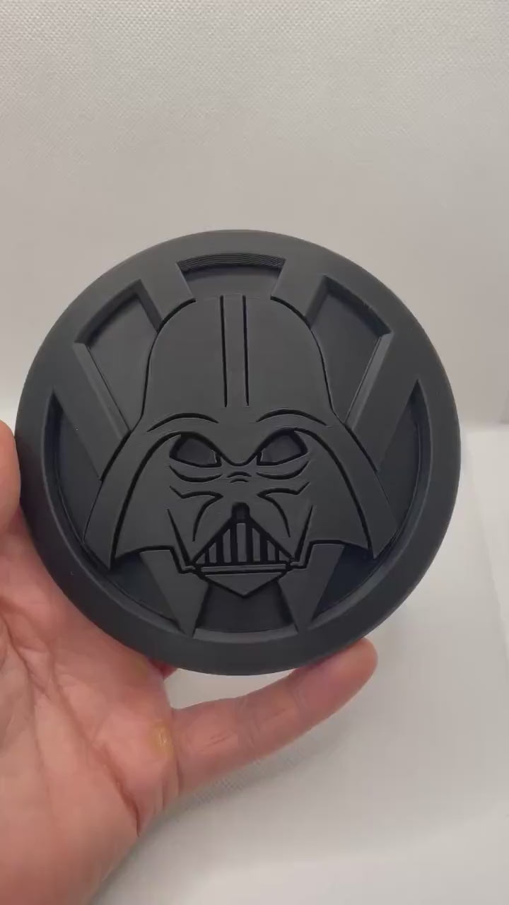 Darth Vader T6/T5/Caddy 130mm/110mm for VW Transporter Emblem - Durable, Replacement Badge - Factory Fit, Reversible, Rear Door
